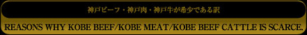 神戸ビーフ・神戸肉・神戸牛が希少である訳