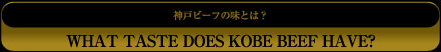 神戸ビーフの味とは？